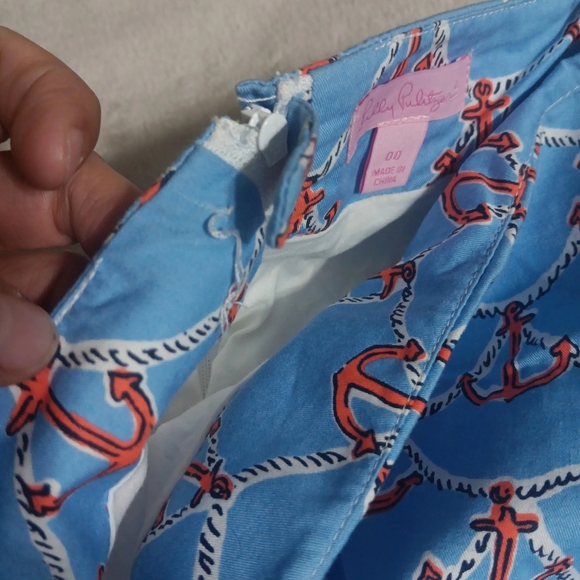 Lilly Pulitzer Blue and Orange Anchor Skirt - Picture 5 of 5